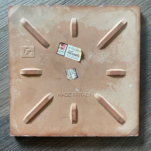 VTG 1960s 1970s Italian Ceramic Tile Radishes Art or Trivet - Picture 7 of 9